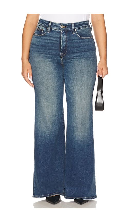 Soft Tech Good Waist Palazzo Jeans in Blue. - size 12 (also in 22, 24) - Good American - Modalova