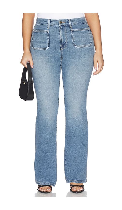 Good Legs Flare Jeans in Blue. - size 18 (also in 20, 22, 24) - Good American - Modalova