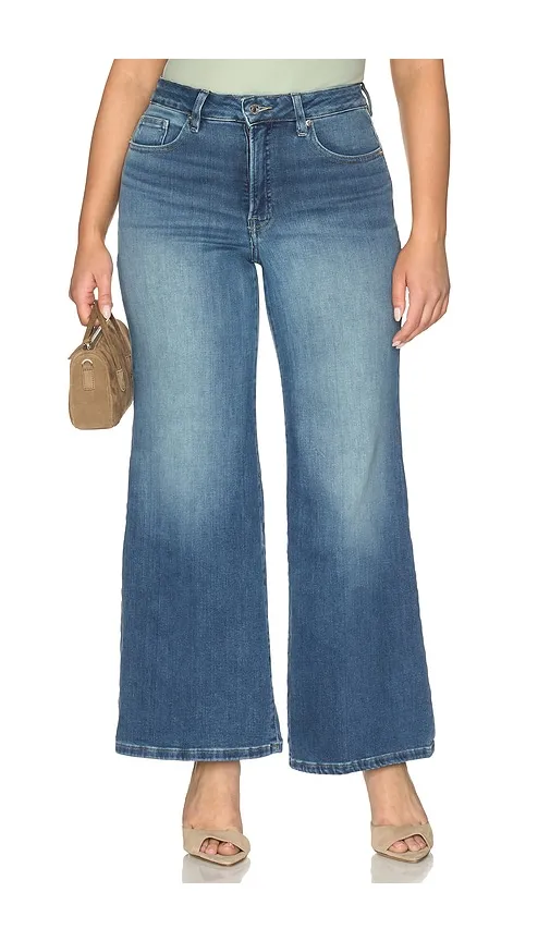 Soft Tech High Palazzo Ankle Jeans in Blue. - size 0 (also in 00, 10, 14, 16, 2, 20, 4, 6, 8) - Good American - Modalova