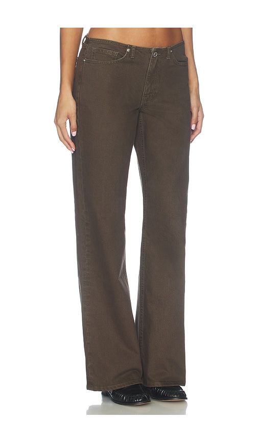 Ghost Waist Low Loose Jean in Brown. - size 0 (also in 10, 12, 14, 2, 4, 6, 8) - Good American - Modalova