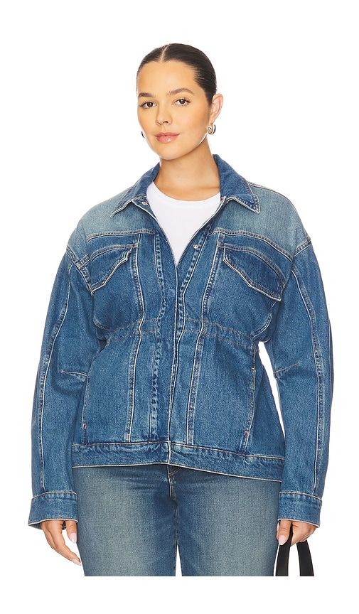 Barrel Sleeve Denim Jacket in Blue. - size S (also in XS) - Good American - Modalova