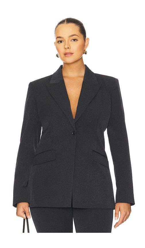 Essential Suiting Sculpted Blazer in Grey. - size M (also in S) - Good American - Modalova