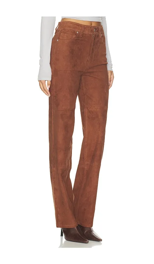 Suede Good True Straight Jeans in Brown. - size 0 (also in 10, 12, 2, 4, 6, 8) - Good American - Modalova