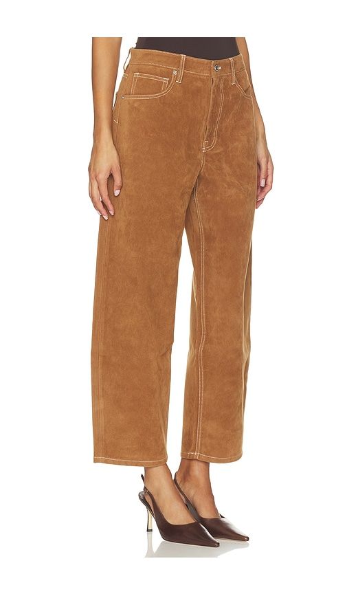 Better Than Suede Vintage Barrel Ankle Pant in Brown. - size 0 (also in 00, 10, 12, 14, 2, 4, 6, 8) - Good American - Modalova