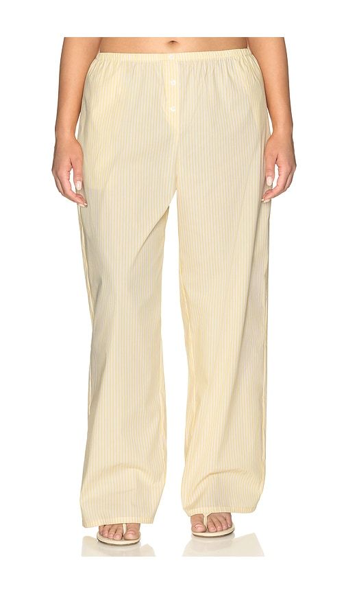 Poplin Pull On Pants in Lemon. - size L (also in M, S, XS) - Good American - Modalova