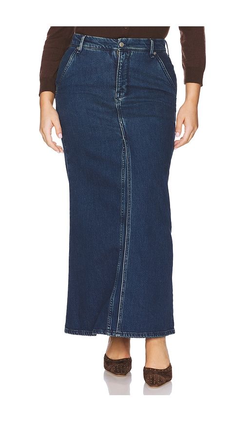 Fit And Flare Denim Maxi Skirt in Blue. - size 2 (also in 22) - Good American - Modalova