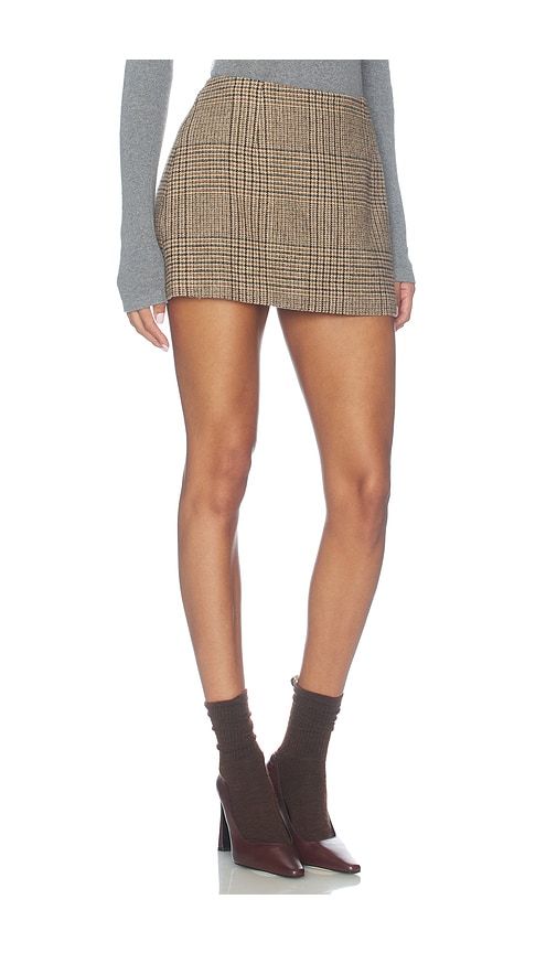 The Wool Mini Skirt in Brown. - size 4 (also in 0, 2, 6, 8, 10, 14) - Good American - Modalova