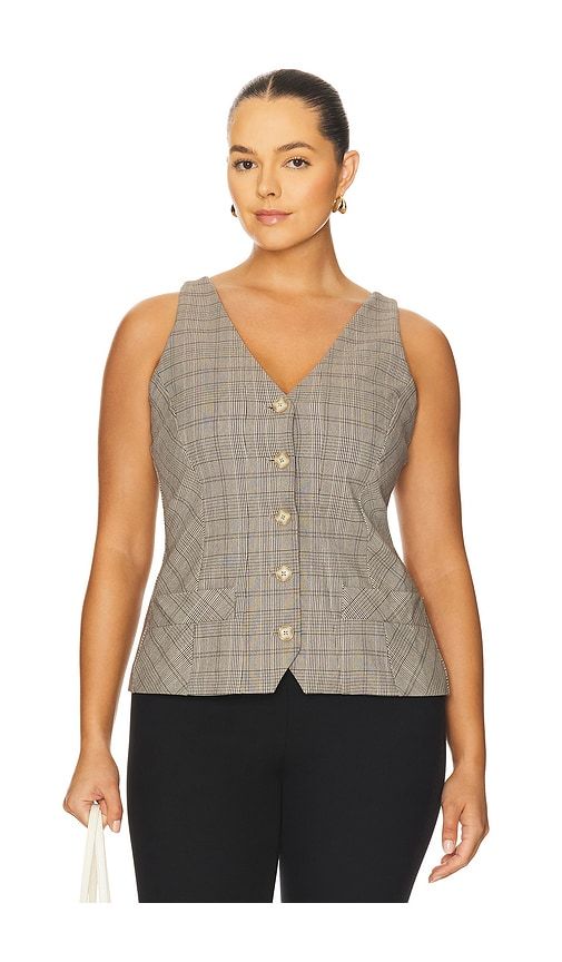 Plaid Vest in Grey. - size S (also in XS) - Good American - Modalova