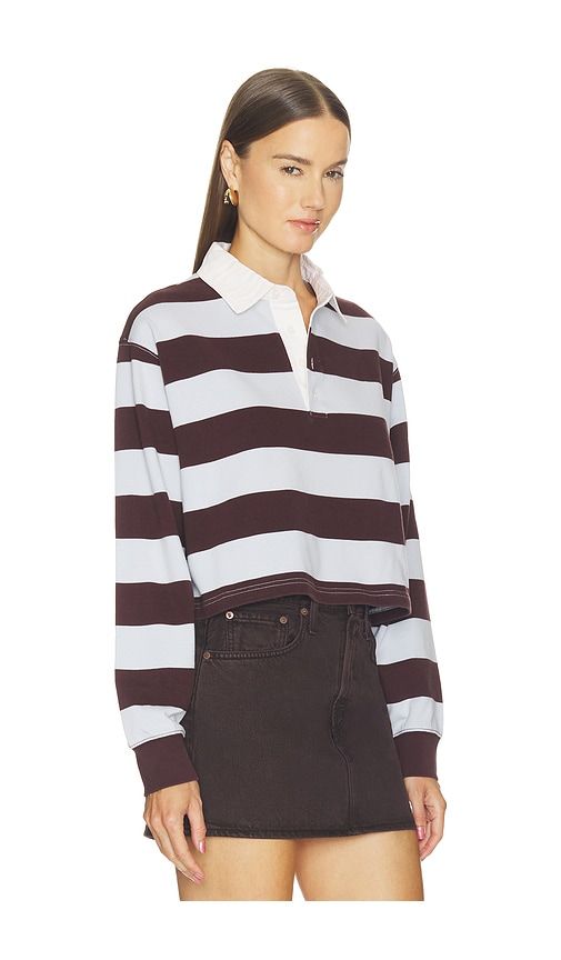 The Cropped Rugby Polo Shirt in Multi. - size M (also in S, XS) - Good American - Modalova