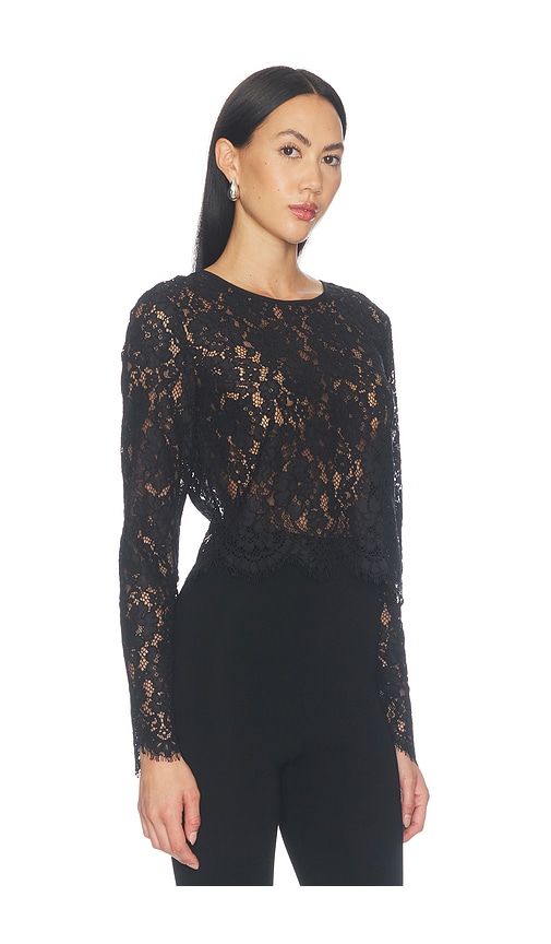 The Scalloped Lace Top in Black. - size S (also in XS, M, L) - Good American - Modalova