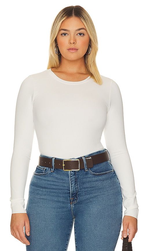 Sculpting Crew Bodysuit in White. - size 2X (also in 3X, M, S) - Good American - Modalova