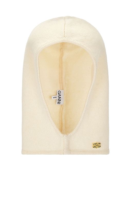 Ganni Yak Mix Balaclava in Cream - Ganni - Modalova