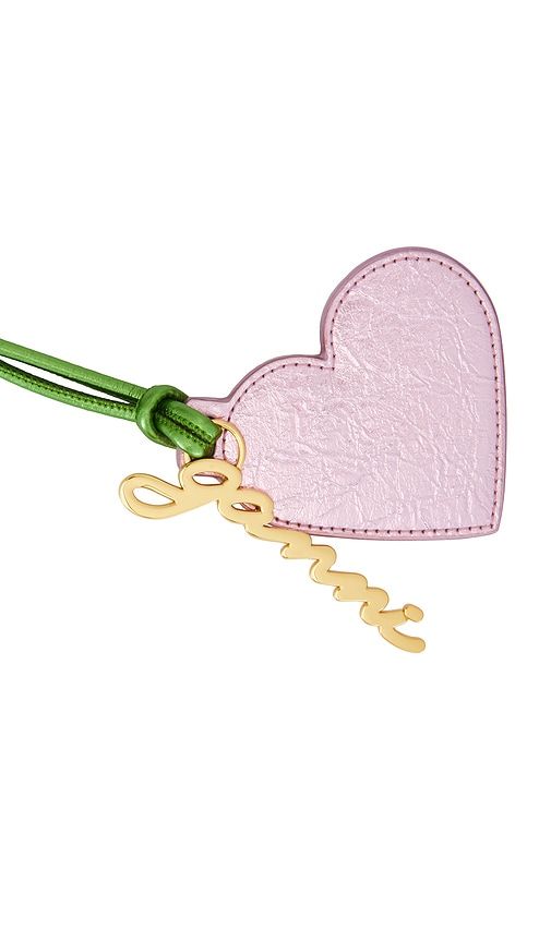 Bou Heart Mirror Crushed Bicolor Bag Charm in - Ganni - Modalova