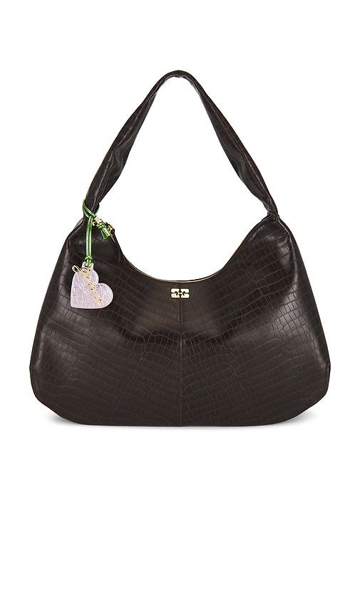 Bou Heart Mirror Crushed Bicolor Bag Charm in - Ganni - Modalova