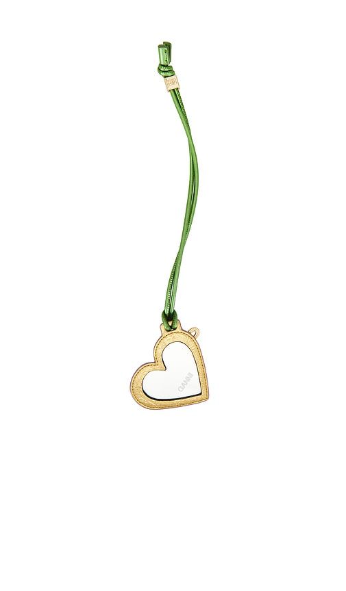 Bou Heart Mirror Crushed Bicolor Bag Charm in - Ganni - Modalova