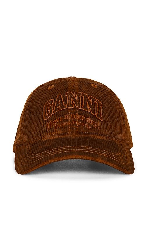 Ganni Corduroy Cap in Brown - Ganni - Modalova