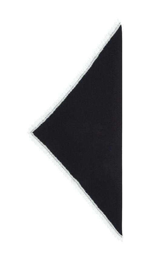 Wool Lace Triangular Scarf in Navy - Ganni - Modalova