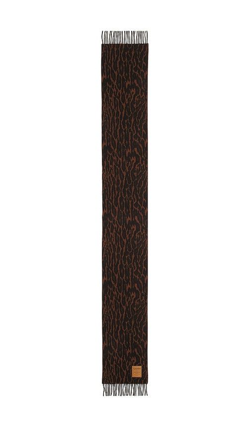 Compact Wool Scarf Leopard in - Ganni - Modalova