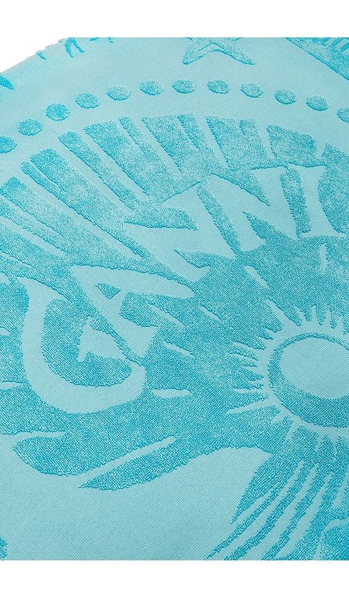 Stripe Beach Jacquard Towel in Blue - Ganni - Modalova