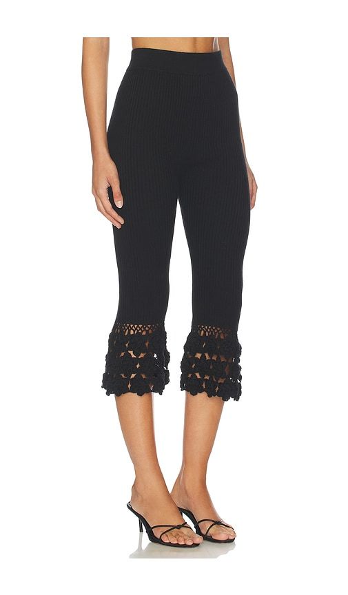Fine Cotton Rib Crochet Pant in . - size M (also in S) - Ganni - Modalova
