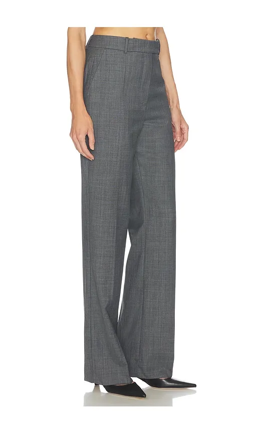Wool Melange Suiting Straight Pant in Grey. - size 34 (also in 36, 40) - Ganni - Modalova