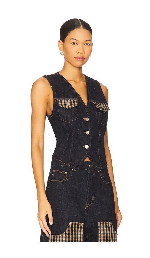 Neppy Denim Vest in Blue. - size 32 (also in 36, 38) - Ganni - Modalova