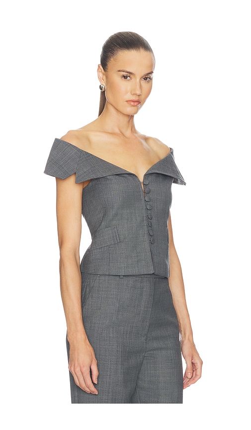 Wool Melange Suiting Vest in Grey. - size 34 (also in 38) - Ganni - Modalova