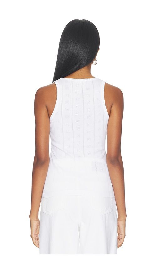 Compact Pointelle Rib Jersey Tank Top in . Size L. Also in M, S, XL, XS - Ganni - Modalova