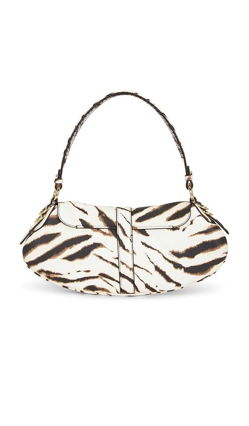 Ganni B-kat Zebra Bag in Ivory - Ganni - Modalova