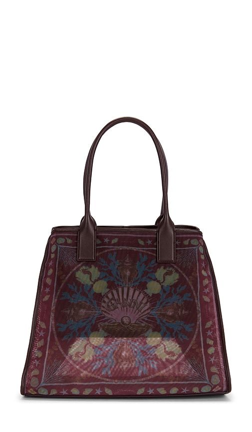 Ganni Mesh Shopper Resort in Brown - Ganni - Modalova