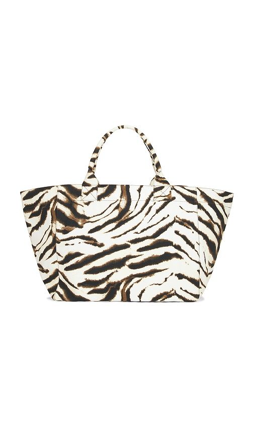 Xxl Shopper Zebra Bag in Multi - Ganni - Modalova