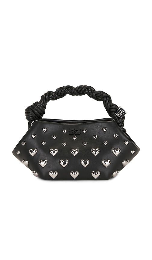 Ganni Bou Mini Hearts Bag in Black - Ganni - Modalova