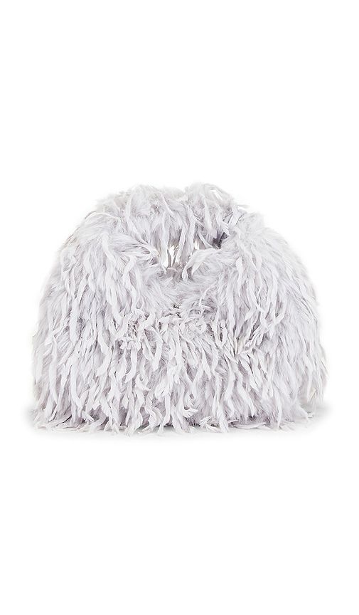 Hobo Mini Feather Bag in Light Grey - Ganni - Modalova