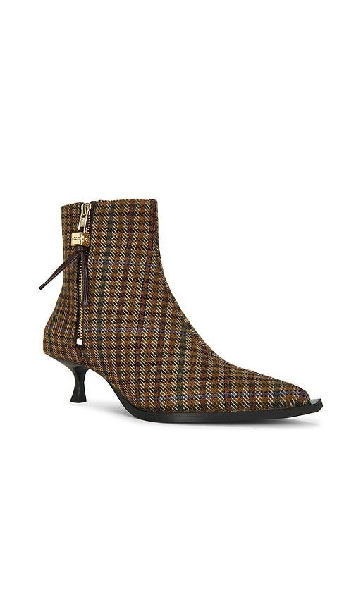 Ana Ankle Boot Deep Vintage Check in Brown. - size 36 (also in 40) - Ganni - Modalova