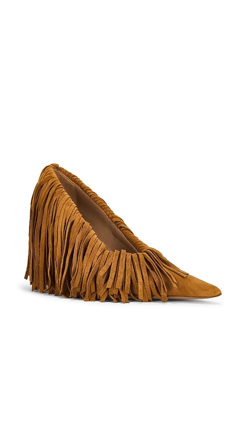 Amelia Fringe Heel in Tan. - size 37 (also in 38, 40) - GIA BORGHINI - Modalova