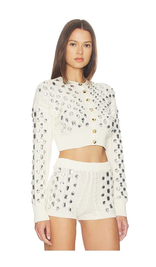 Embellished Sweater in Ivory. - size M (also in S) - GIUSEPPE DI MORABITO - Modalova