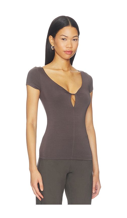 Connor Top in Chocolate. - size L (also in M, S, XL, XS) - Geel - Modalova