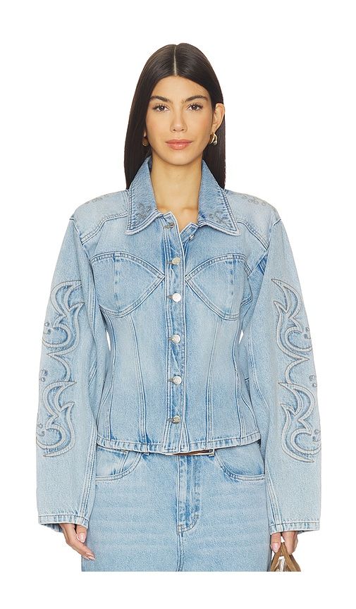 X Barbie Stacie Jacket in Blue. - size 36 (also in 38, 42) - Gestuz - Modalova