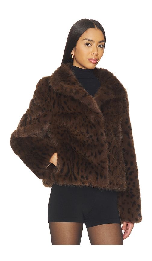 Lexy Faux Fur Jacket in Brown. - size L (also in XL) - Generation Love - Modalova