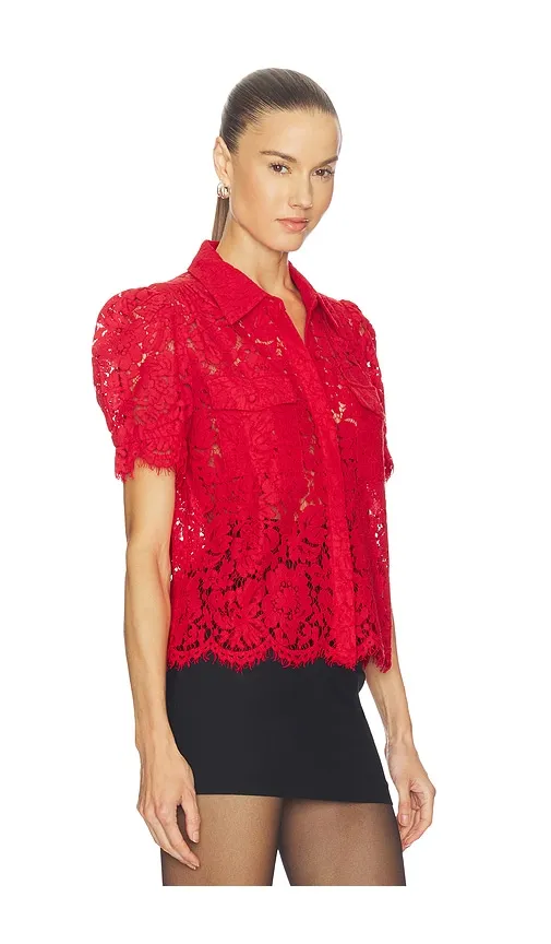 Mina Lace Top in Red. - size S (also in XS) - Generation Love - Modalova
