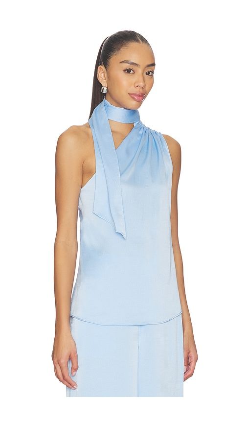 Caliope Hammered Scarf Blouse in Blue. - size M (also in S, XL, XS) - Generation Love - Modalova