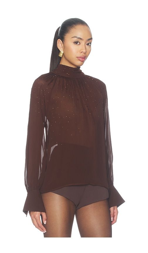 Noor Combo Crystal Blouse in Brown. - size L (also in M, S, XL, XS) - Generation Love - Modalova