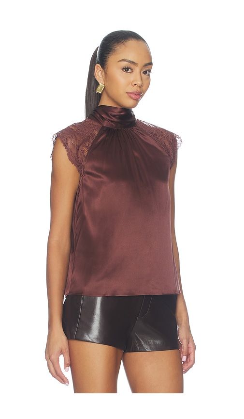 Rachel Chantilly Lace Halter Blouse in Brown. - size L (also in M, S, XL, XS) - Generation Love - Modalova