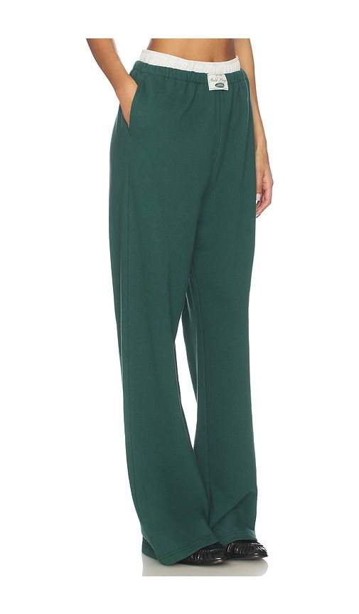 Wide Leg Sweatpant in Dark Green. - size L (also in S, XL, XS) - Gold Hinge - Modalova