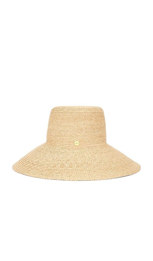 Jolie Wide Boater Hat in Nude. - size 59 (also in 61) - Gigi Pip - Modalova
