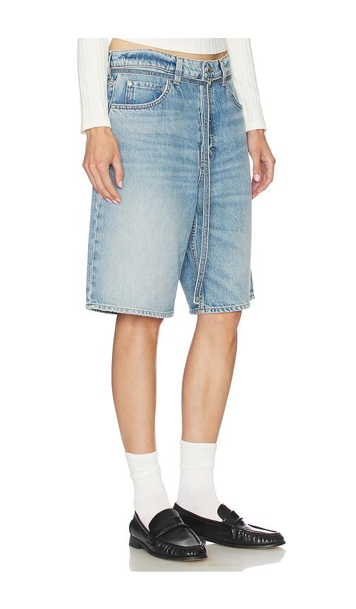 Taylor Oversized Belted Jort in Blue. - size S (also in XS) - GRLFRND - Modalova