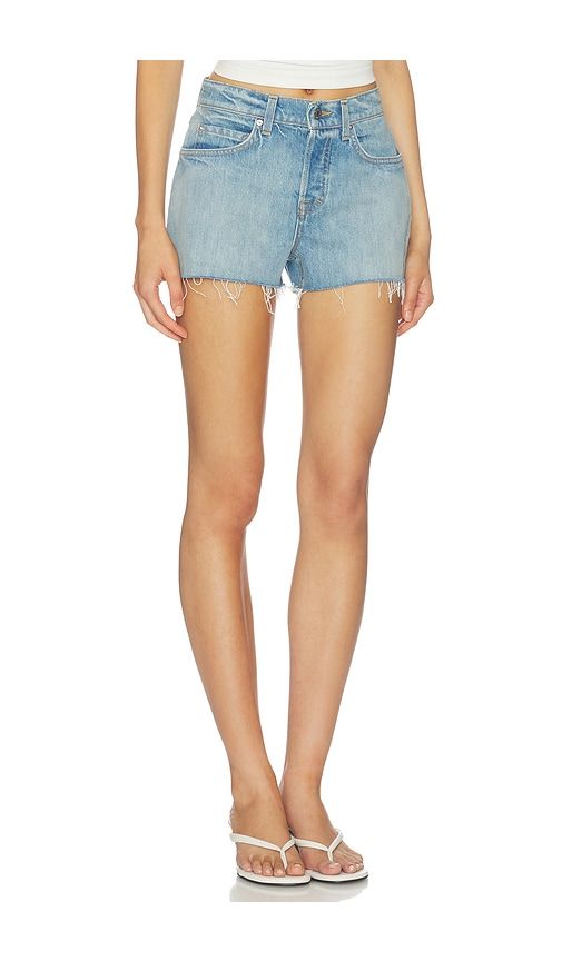 Ava Mid Rise Relaxed Short in Blue. - size 23 (also in 25, 26, 27, 28, 29, 30, 31, 32) - GRLFRND - Modalova