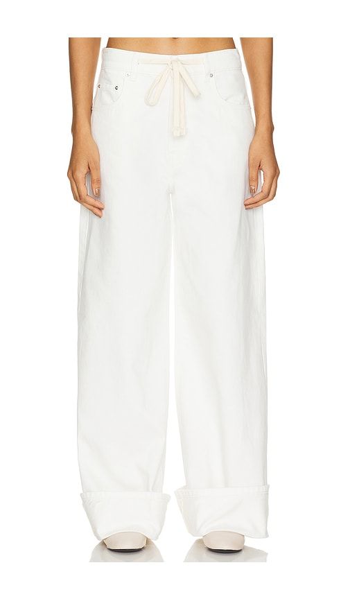 X Maggie MacDonald Lucia Drawstring Baggy Wide Leg in Beige. - size 25 (also in 26, 27, 32) - GRLFRND - Modalova