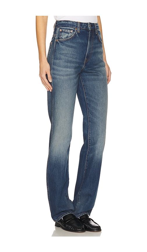 Sara Super High Rise Straight Jeans in Blue. - size 23 (also in 24) - GRLFRND - Modalova