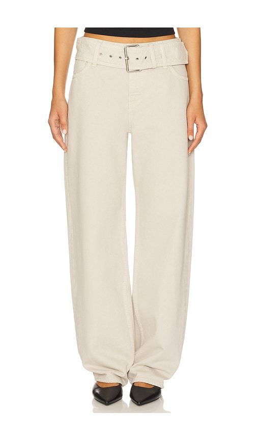Eliza Belted Boyfriend in Beige. - size 24 (also in 30, 32) - GRLFRND - Modalova